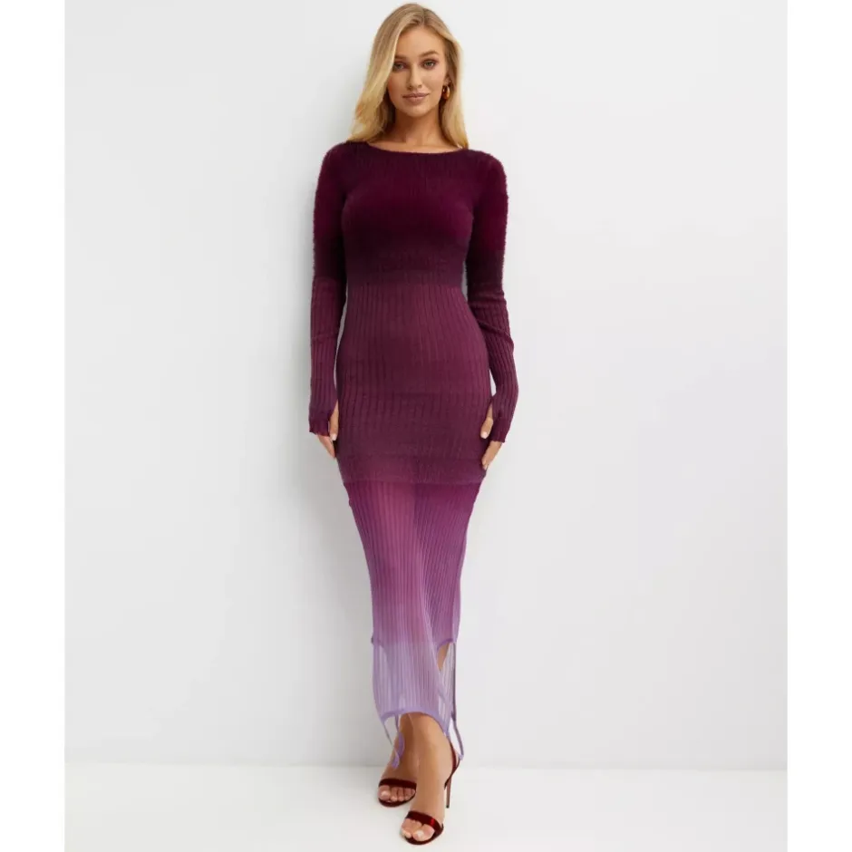 New Degradè Midi Kjole Dame Kjoler