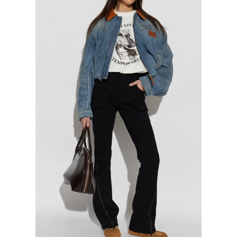 Discount Denim Bomber Jakke Dame Jakker