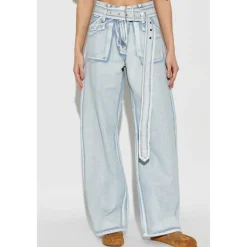 Discount Denim Bukser med Bælte Dame Jeans