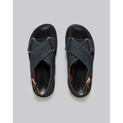 Hot Denim Criss-Cross Sandal Dame Sandaler
