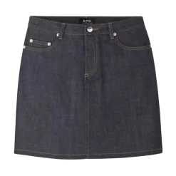 Hot Denim Mini Nederdel med Indigo Kant Dame Nederdele