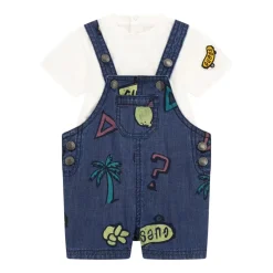 New Denim Mønstret T-shirt og Overalls Børn Jumpsuits