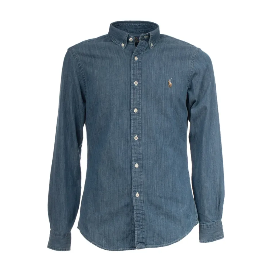 Sale Denim Polo Shirt Skjorter