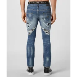 Denim Super Straight Cut Destroyed Jeans