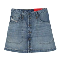New Denimnederdel med knaplukning foran Børn Kjoler & Nederdele