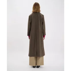 Online Denise Brown Uld Herringbone Frakke Dame Frakker