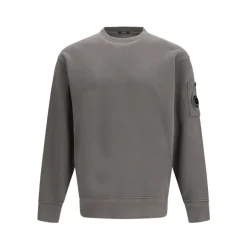 Clearance Diagonal Raised Fleece Crewneck Lens Sweatshirt Trøjer|Sweatshirts
