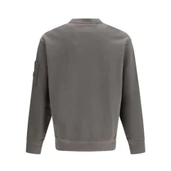Clearance Diagonal Raised Fleece Crewneck Lens Sweatshirt Trøjer|Sweatshirts