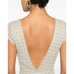 Discount Diamond Plisseret Jersey Kjole Dame Kjoler