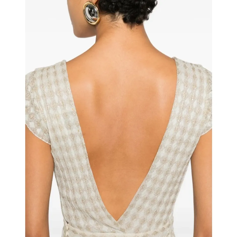 Discount Diamond Plisseret Jersey Kjole Dame Kjoler
