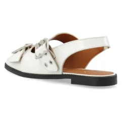 Outlet DIANA Mary Jane Patent Ballerinas Off White Dame Ballerina Sko