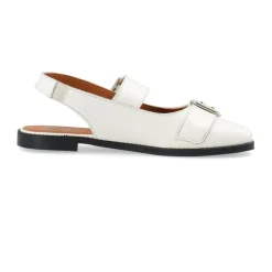 Outlet DIANA Mary Jane Patent Ballerinas Off White Dame Ballerina Sko