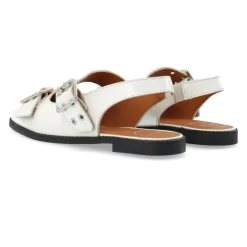 Outlet DIANA Mary Jane Patent Ballerinas Off White Dame Ballerina Sko