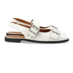 Outlet DIANA Mary Jane Patent Ballerinas Off White Dame Ballerina Sko