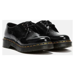 New Distressed Patent Ballerina Sko Dame Snøresko