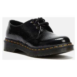 New Distressed Patent Ballerina Sko Dame Snøresko