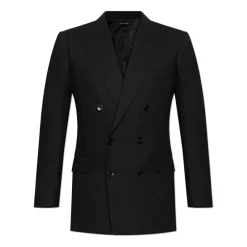 Online Dobbeltbrystet blazer med dobbelt slidse Jakkesæt