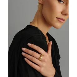 Hot Double Band Ring in Gold Dame Smykker