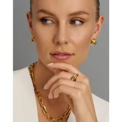 Hot Double Band Ring in Gold Dame Smykker
