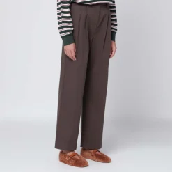 Discount Double Plisseret Bred Chino Slacks Dame Bukser