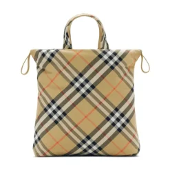 Sale Drawstring Check Tote Børn Tasker