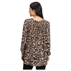New Dyr Print Plisseret Bluse Dame Bluser & Skjorter