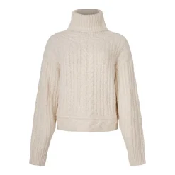 Hot Ecru Kabelstrikket Jumper Dame Striktrøjer & Sweatere