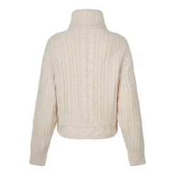 Hot Ecru Kabelstrikket Jumper Dame Striktrøjer & Sweatere