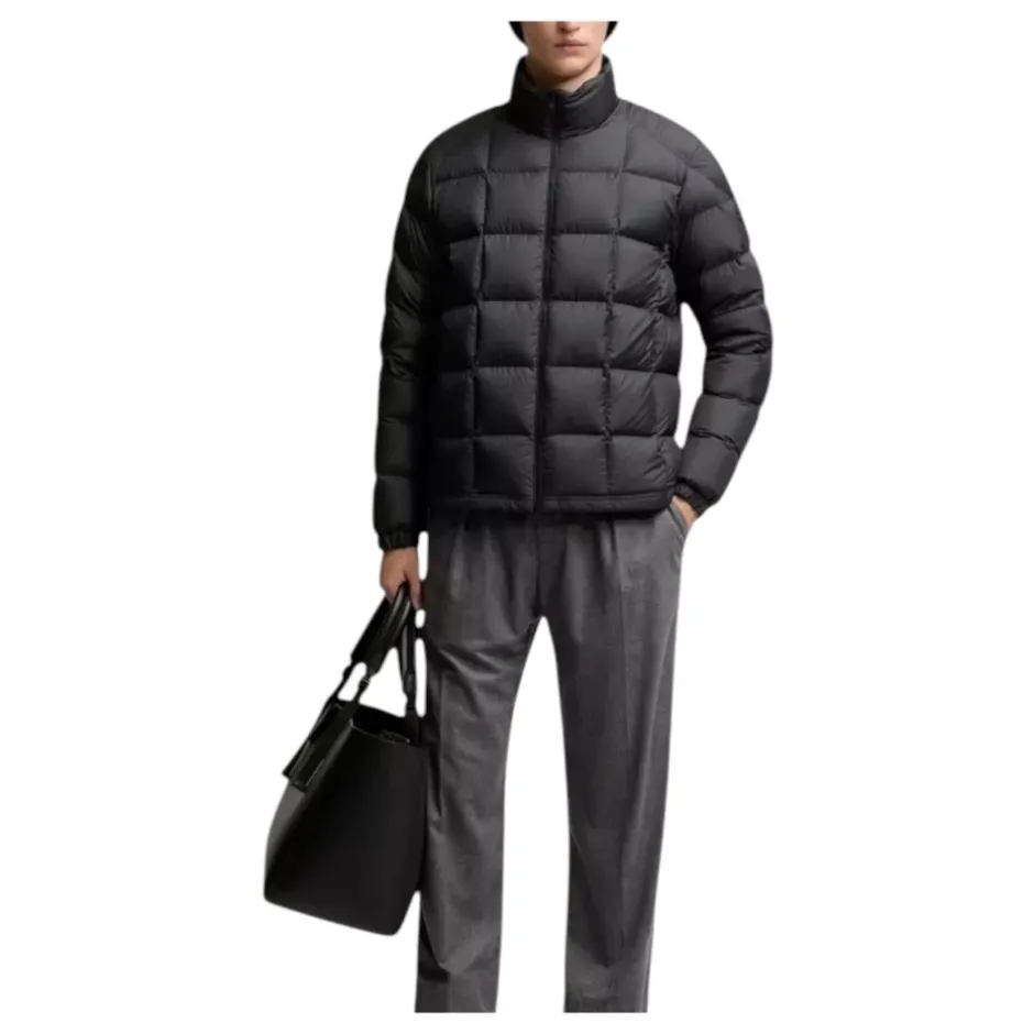 Best Eglise Square-Quilted Hooded Short Down Jacket Jakker