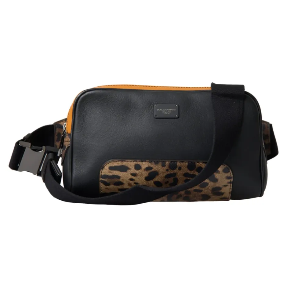 Hot Eksotisk Leopard Læder Bæltetaske Dame Bæltetasker