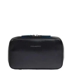 Sale Electronic cord pouch in leather with mouse pocket Dame Toilettasker