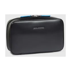 Sale Electronic cord pouch in leather with mouse pocket Dame Toilettasker
