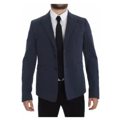 Clearance Elegant Bl Cotton Blend Blazer Jakke Jakkesæt