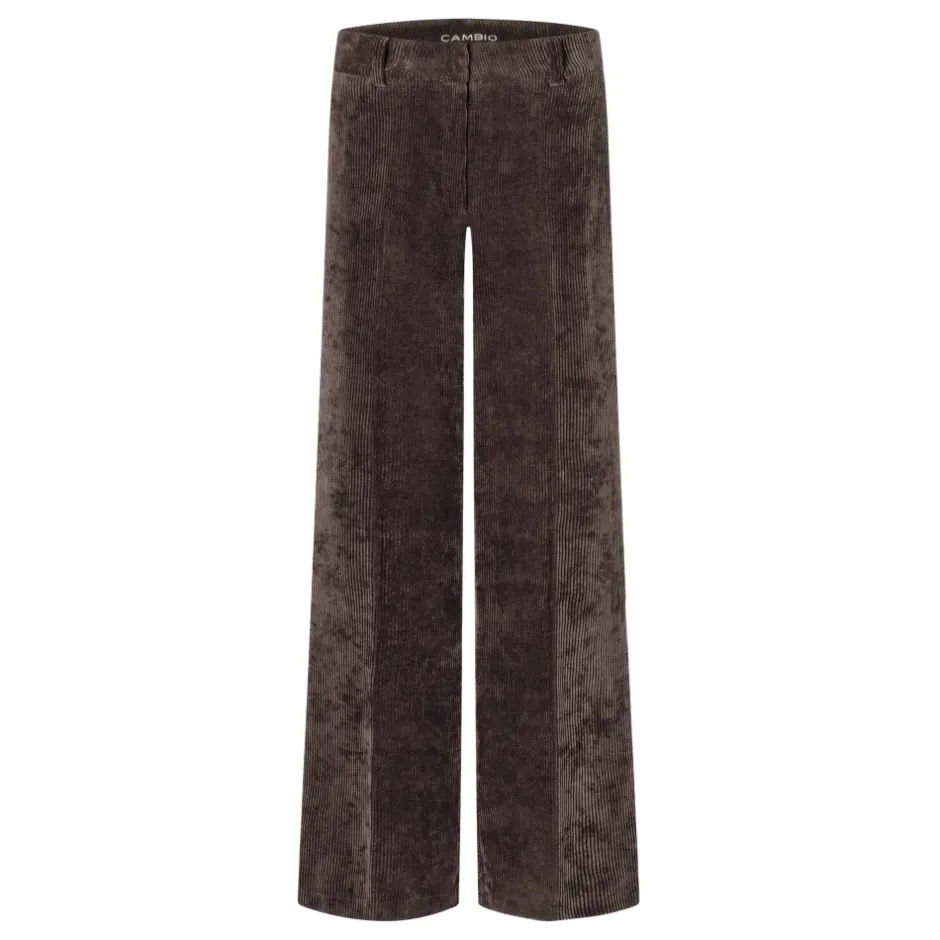 Outlet Elegant Corduroy Amelie Bukser Kaffe Dame Bukser