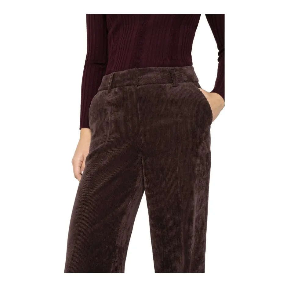 Outlet Elegant Corduroy Amelie Bukser Kaffe Dame Bukser
