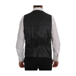 Clearance Elegant Gr Vest med Striber Jakkesæt