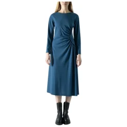 Best Elegant Midi Kjole med Bådhals Dame Kjoler