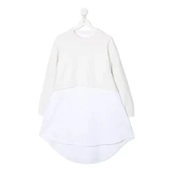 New Elegant Midi Kjole med Lange Ærmer Børn Kjoler & Nederdele