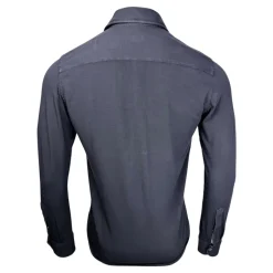 Clearance Elegant Navy Jersey Skjorte Skjorter