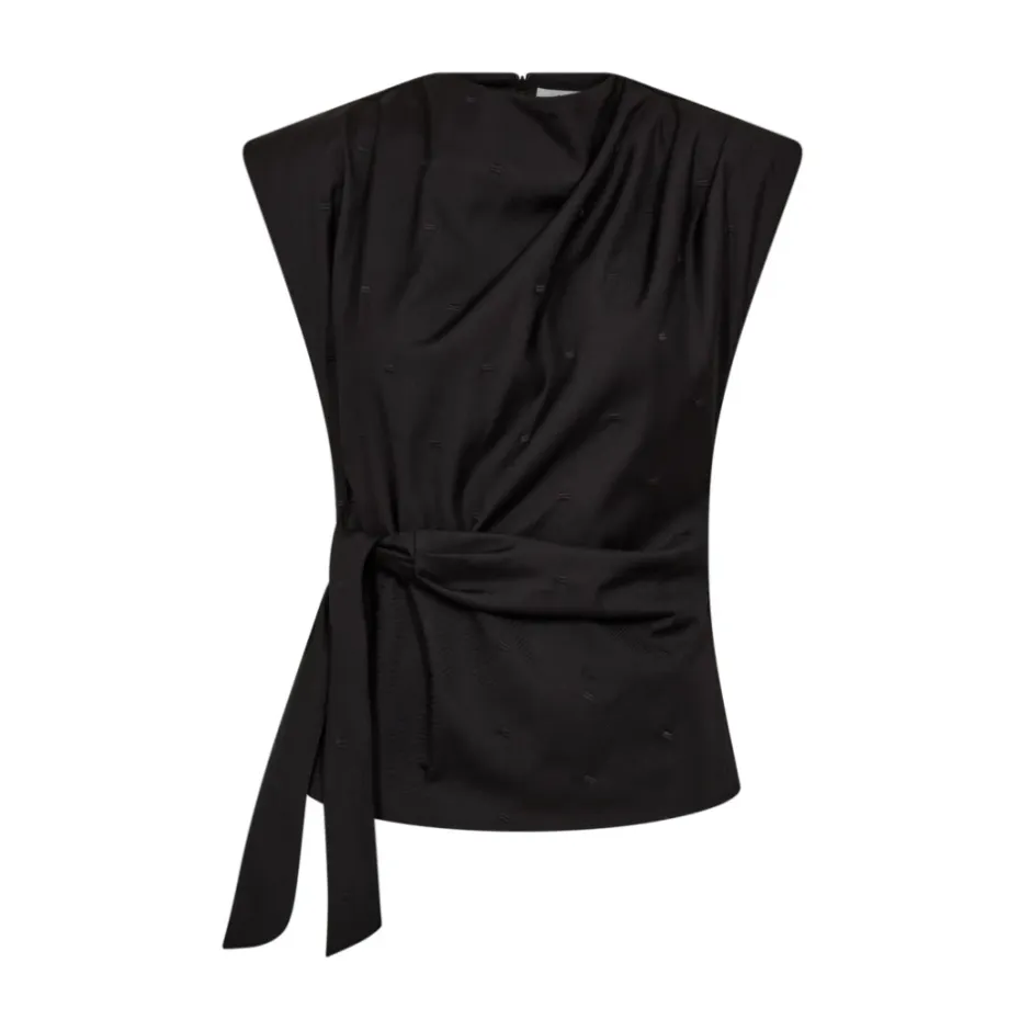 Best Elegant Plisseret Top Dame Bluser & Skjorter