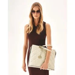 Elegant quiltet lædertaske Dame Laptop Tasker