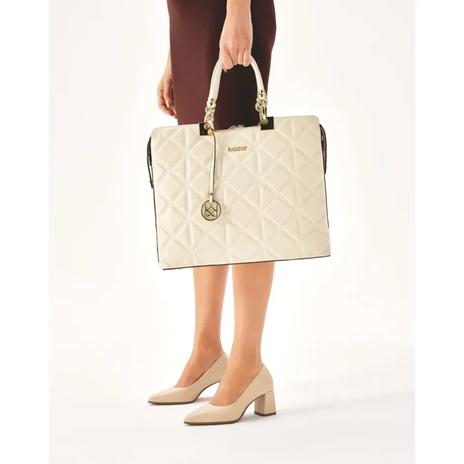 Elegant quiltet lædertaske Dame Laptop Tasker
