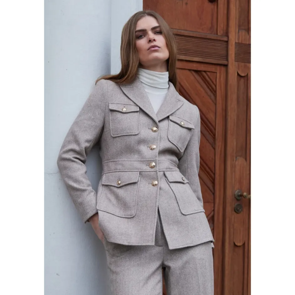 Hot Elegant Scarletbbbaki Jacket Fallen Rock Dame Jakker