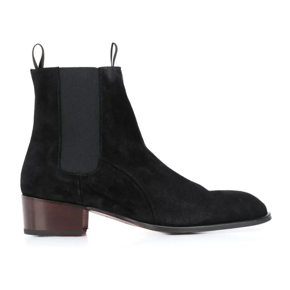 Outlet Elegant Læder Ankelstøvler Chelsea Boots