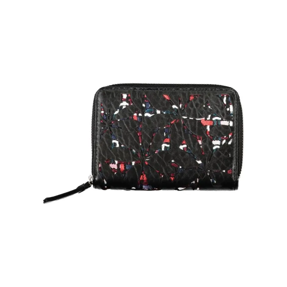 Discount Elegant Sort Pung med Lynlås og Kontrastfarvede Accenter Dame Punge & Kortholder