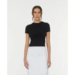 Clearance Elegant Twisted T-Shirt Dame T-Shirts