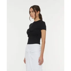 Clearance Elegant Twisted T-Shirt Dame T-Shirts