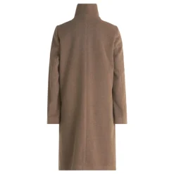 New Elegant uldfrakke med krave Dame Frakker