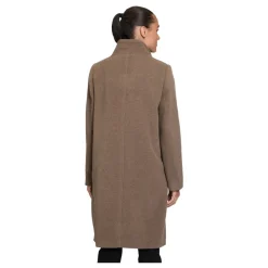 New Elegant uldfrakke med krave Dame Frakker