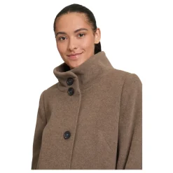 New Elegant uldfrakke med krave Dame Frakker